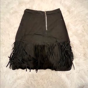 Fringe black skirt perfect for Nashville!